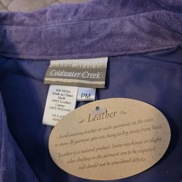Coldwater Creek Lavender Suede Jacket - Picture 2 of 4